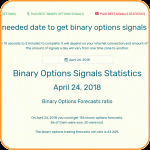 Paid Binary options signals statistics